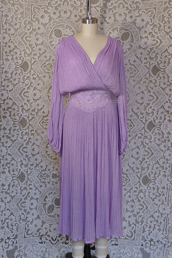 Lilac Greek Gauze Dress - image 6