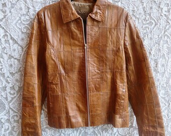Y2K Era Patchwork Leather Jacket