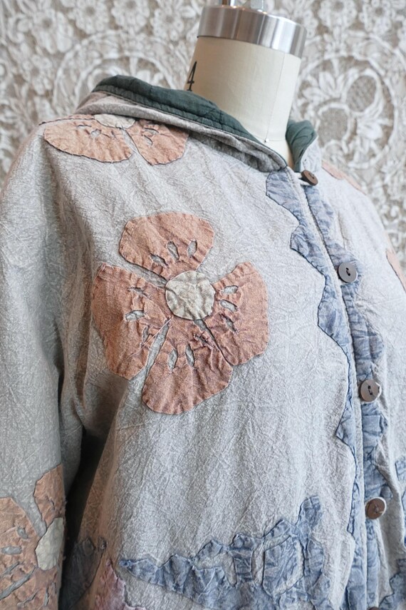 Indian Cotton Hooded Patchwork Jacket - image 4