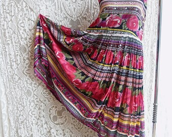 Sheer Gauze Cotton Floral Garden Dress