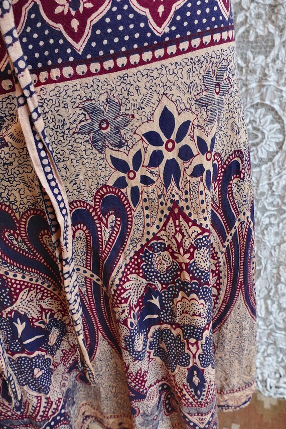 Indian Cotton Wrap Skirt - image 5