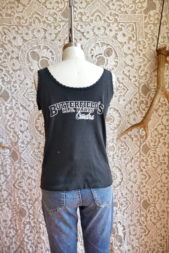 Lace Trim Biker Tank Top - image 5