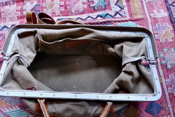 Canvas Leather Overnight Bag - image 5