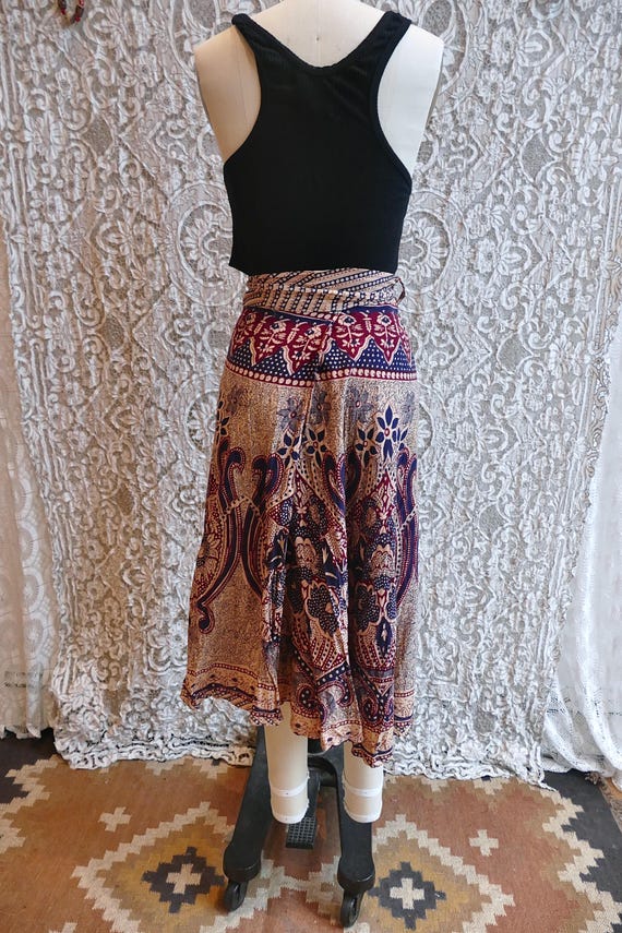 Indian Cotton Wrap Skirt - image 7
