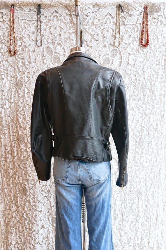 Slim Black Leather Jacket - image 10