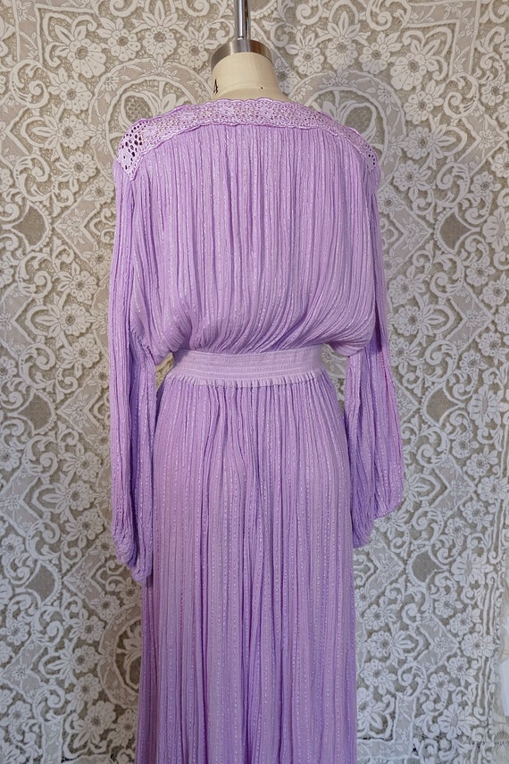 Lilac Greek Gauze Dress - image 3