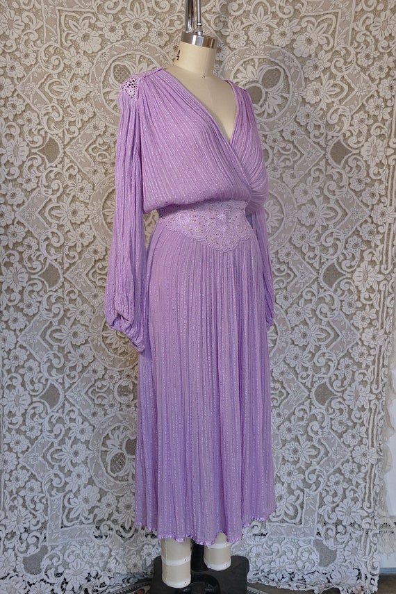 Lilac Greek Gauze Dress - image 5
