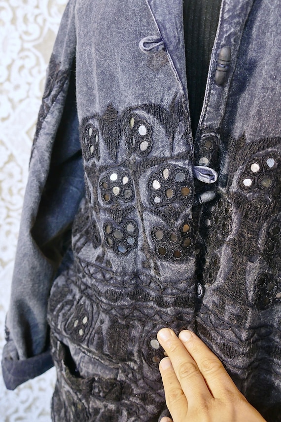 Mirror Embroidered Cotton Chore Jacket - image 5