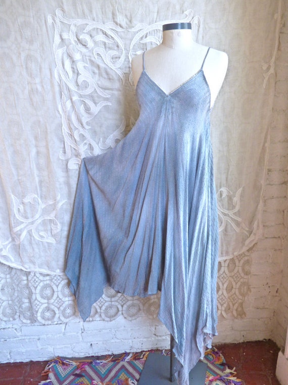 Handkerchief Hem Maxi Dress