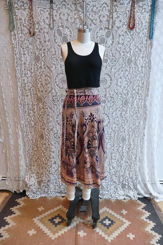 Indian Cotton Wrap Skirt - image 3