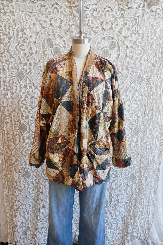 Indonesian Patchwork Woven Jacket - image 6