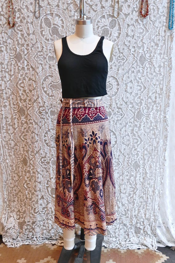 Indian Cotton Wrap Skirt - image 9