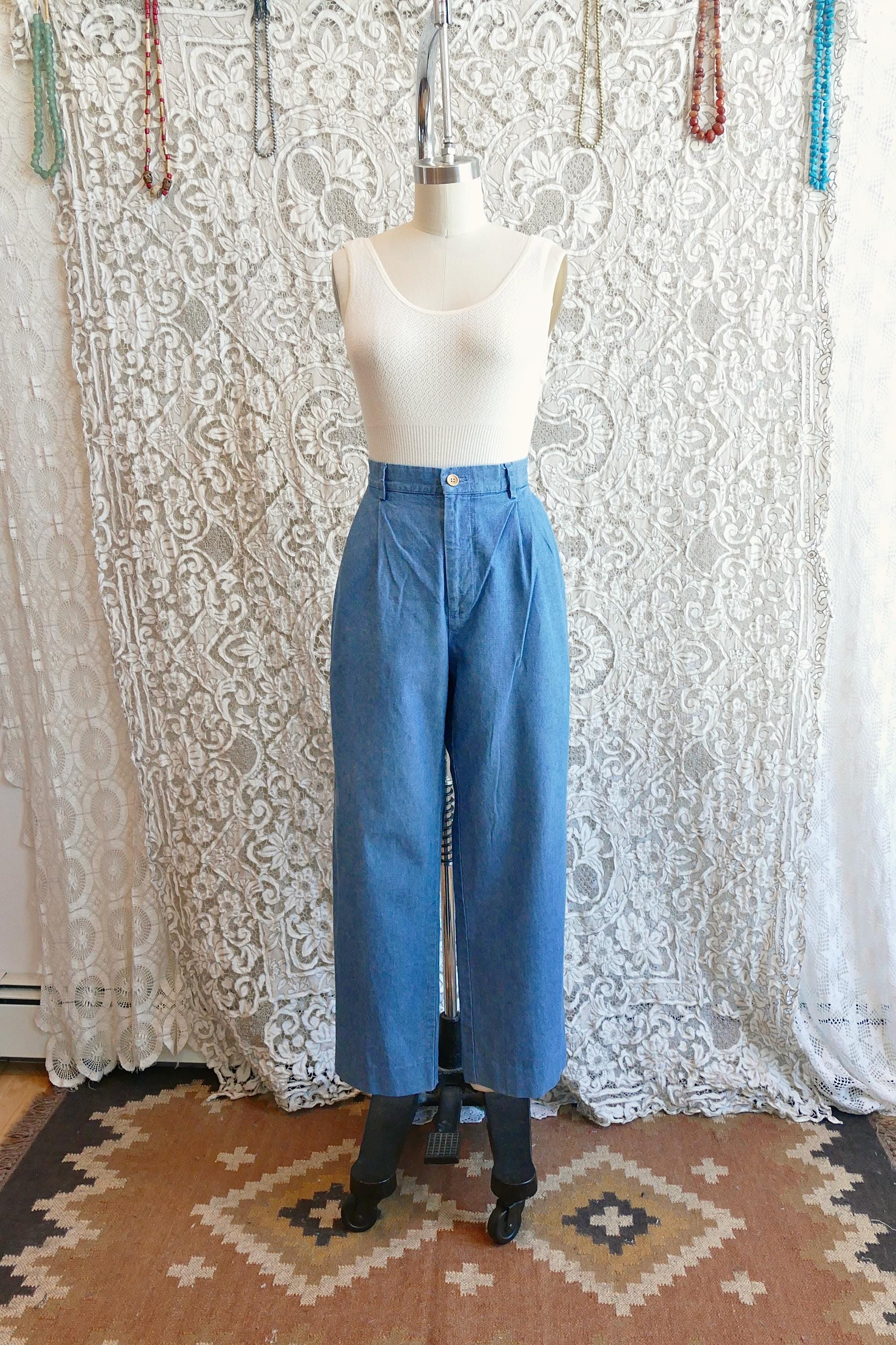Chambray Trousers - Etsy
