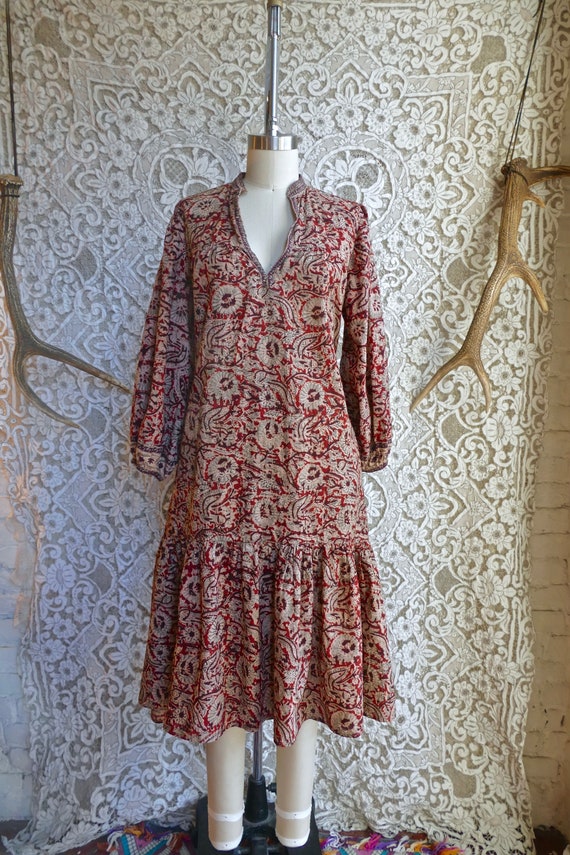 Block Print Indian Cotton Smock Dress