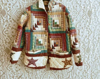 Patchwork Quilt Chore Coat As Is
