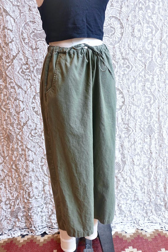 Drawstring Olive Green Pants - image 6