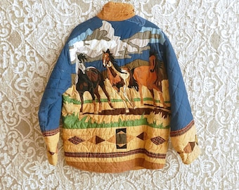 Patchwork Horses Quilt Chore Coat