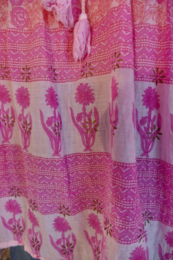 Pink Indian Gauze Cotton Blouse - image 6