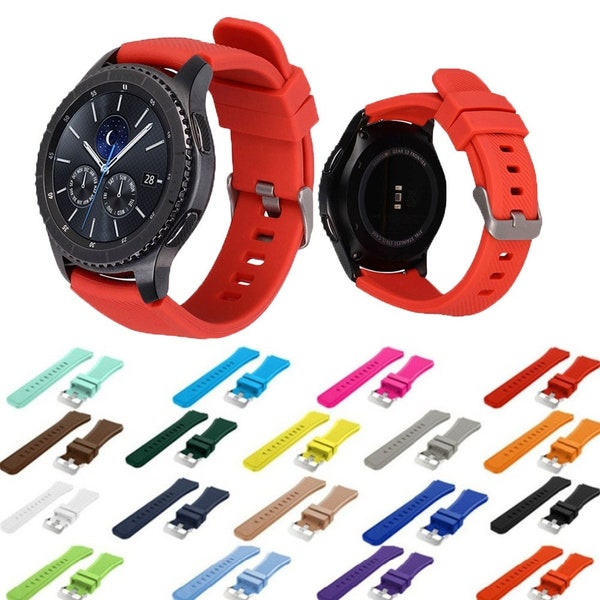 Für Samsung Galaxy Watch 46 MM / Gear S3 Frontier / Galaxy Watch 3 (45 MM) Silikonarmband Ersatzarmband 22 MM