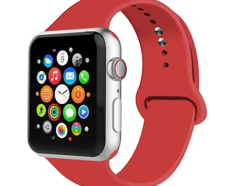 Silicone Apple Watch Band, Sports Slim Strap