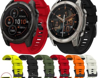 For Garmin Fenix 8 47mm Replacement Silicone Watch Strap Band - 22 MM Quick Release