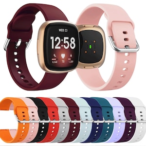 May include: A set of 10 interchangeable watch bands in various colors, including orange, pink, red, black, gray, blue, teal, purple, and white. The bands are made of a soft, flexible material and are compatible with smartwatches.