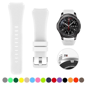 22mm 20mm Silicone Rubber Watch Band – Waterproof Sport Strap with Quick Release – Soft Replacement Band White