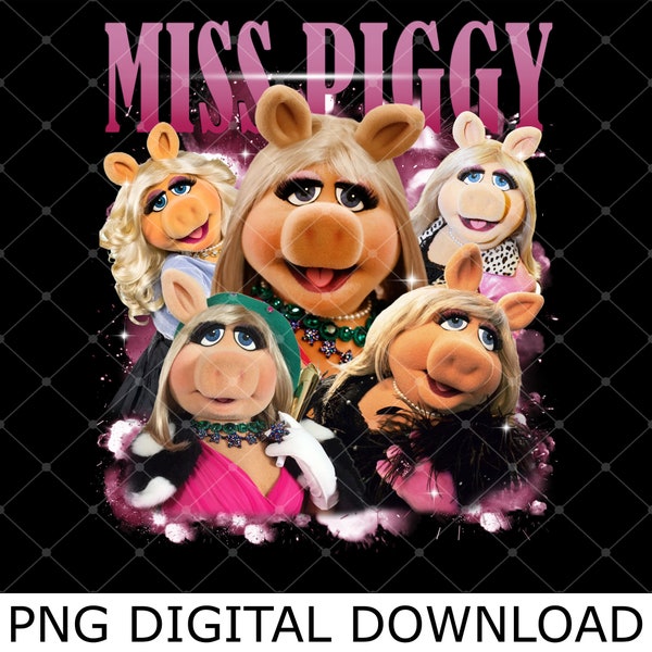 Mup!pets Miss Piggy Poster Png, Vintage Miss Piggy Png, Piggy Why Exercise Accessorize Png