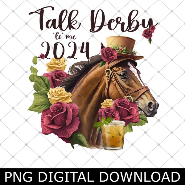 Kentucky Talk Derby To Me 2024 Png, Kentucky Racing Day Derby Png, Racing Horse Png, Race Weekend Png