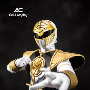 ANIKI White Ranger MMPR Custom Costume Set