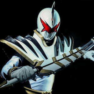 ANIKI White Dino Thunder Ranger COSPLAY Costume