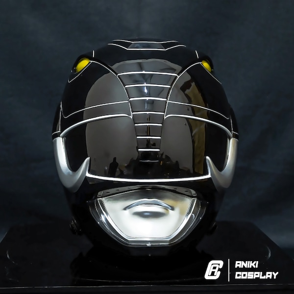 ANIKI Black Ranger MMPR Cosplay Collectible Helmet Mask Replica