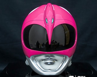 ANIKI Pink MMPR Ranger Cosplay Helmet Mask Collectible Replica