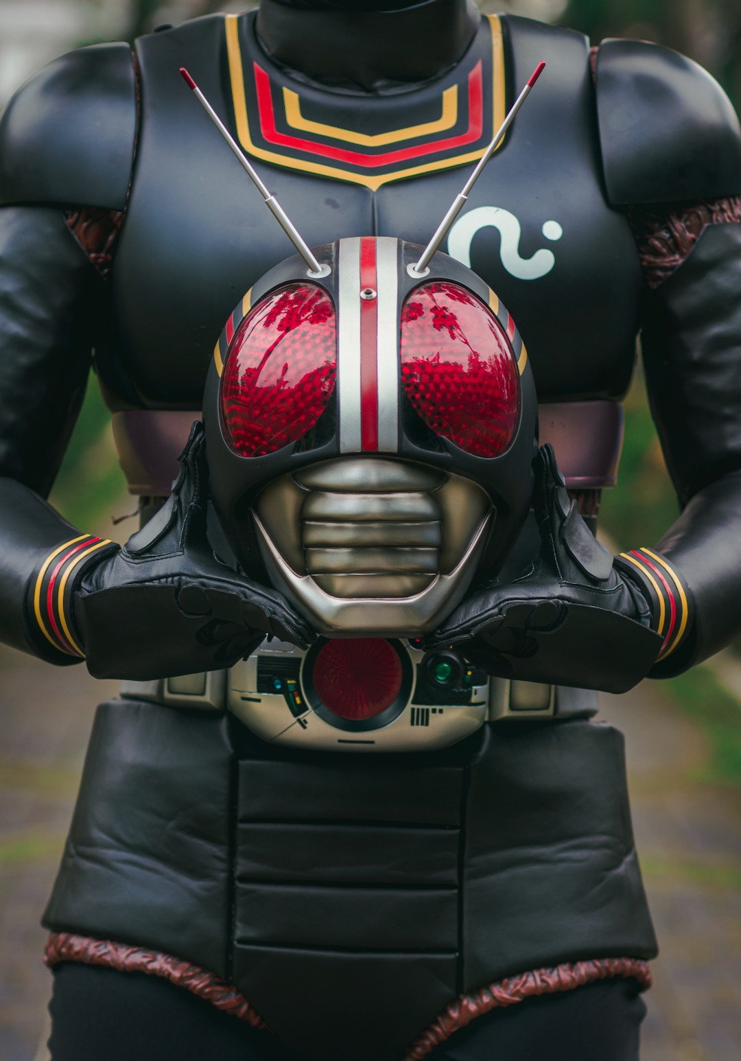 仮面ライダーBlack RX コスプレ 7点フルセット BLACK RX 仮面ライダー フルスーツ コスチューム コスプレ