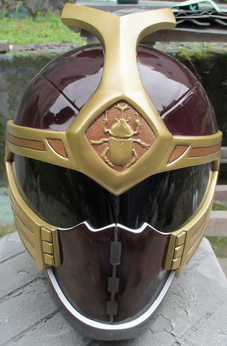 ANIKI Ninja Storm Crimson & Navy Thunder Ranger Cosplay Helmet.