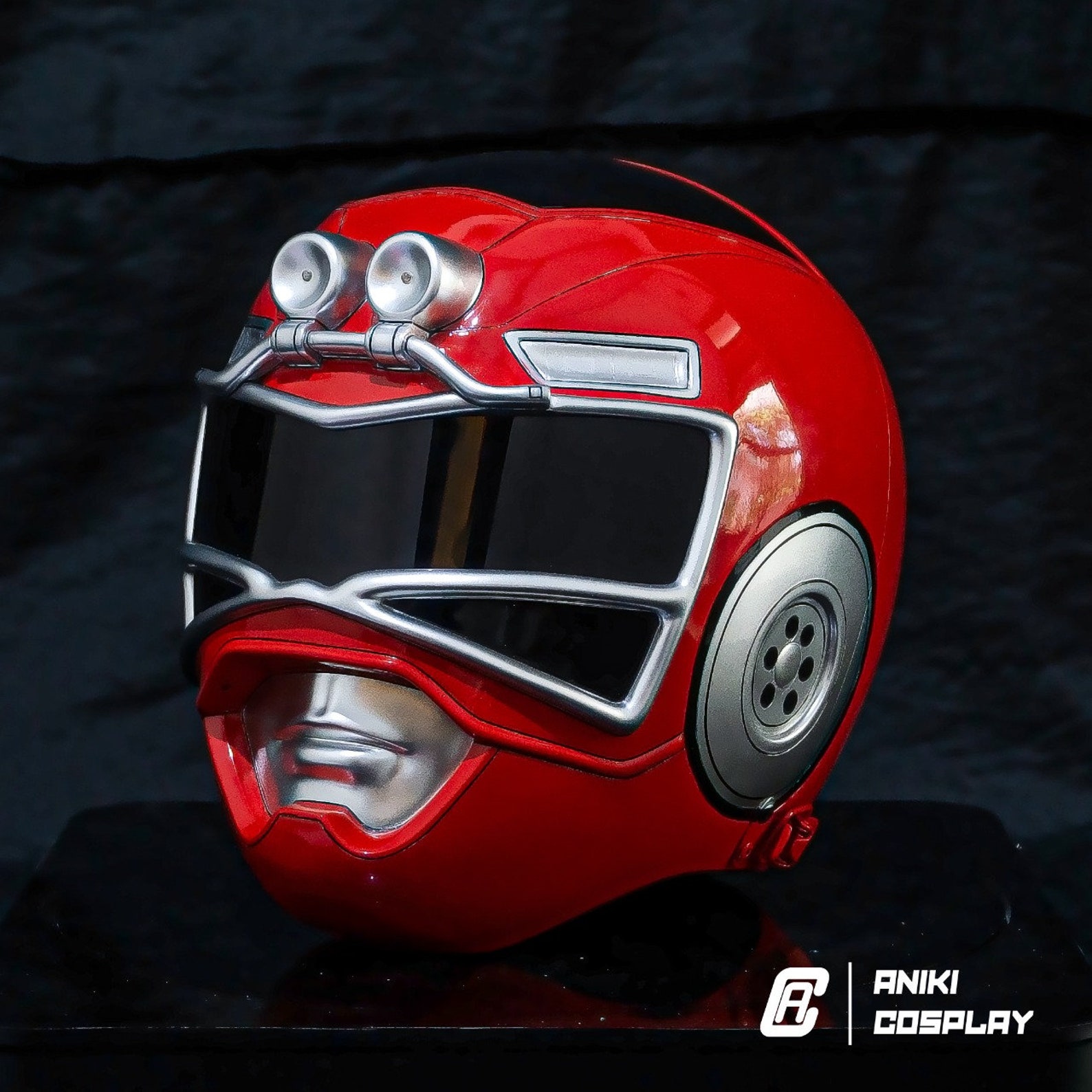 ANIKI Ranger Turbo RED Cosplay Collectible Helmet with Etsy
