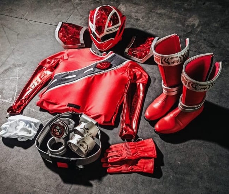 Aniki Power Rangers ANIKI Kira Red Sentai Power Rangers COSPLAY COSTUME - Etsy Australia