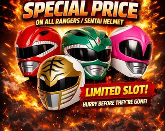 Bärbar Power Rangers-hjälm: Samlarmask för cosplay