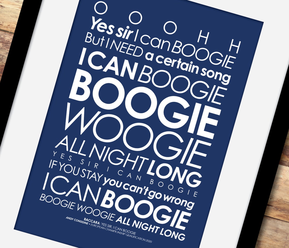 Yes Sir I Can Boogie Baccara LYRICS print with Etsy