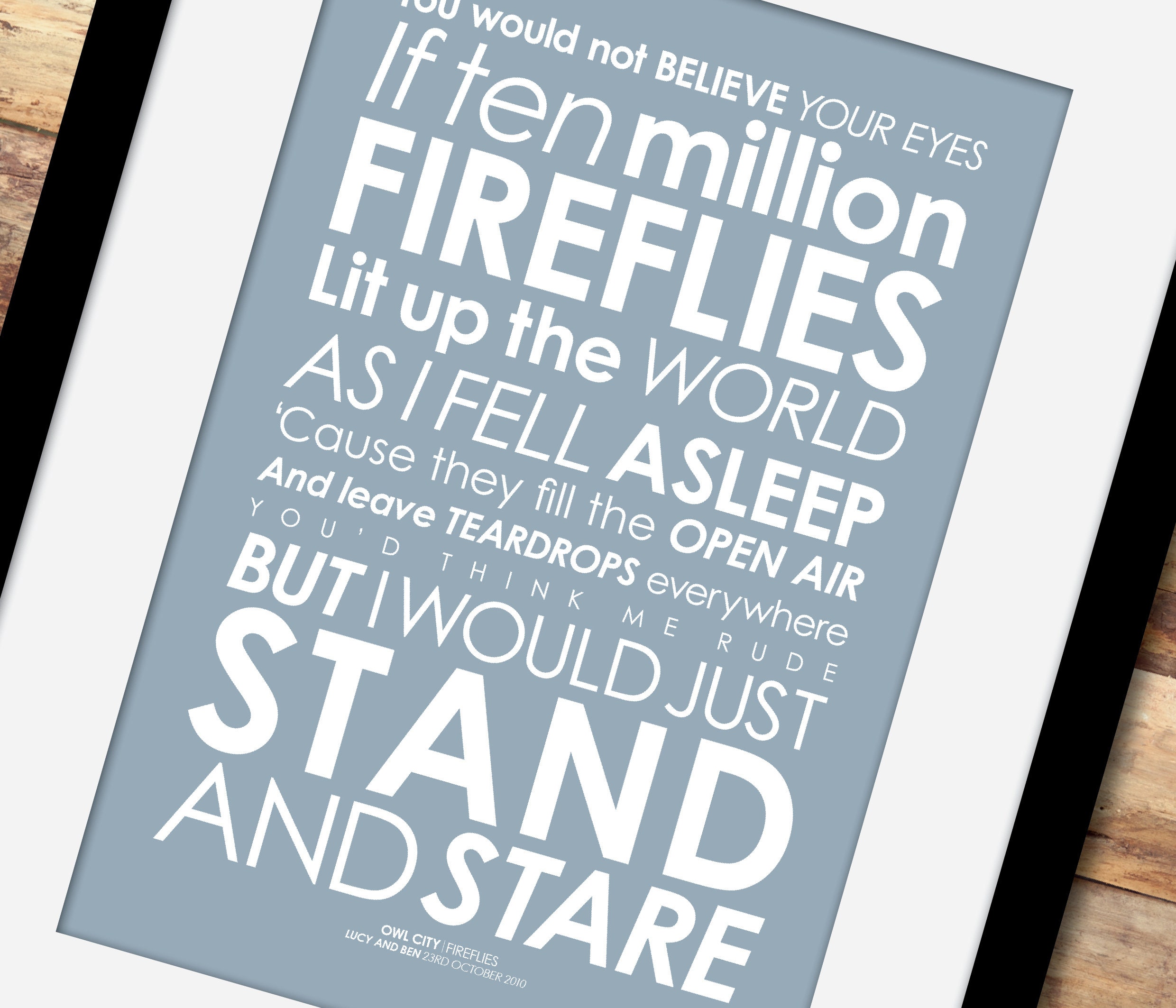 Owl City Fireflies Lyrics