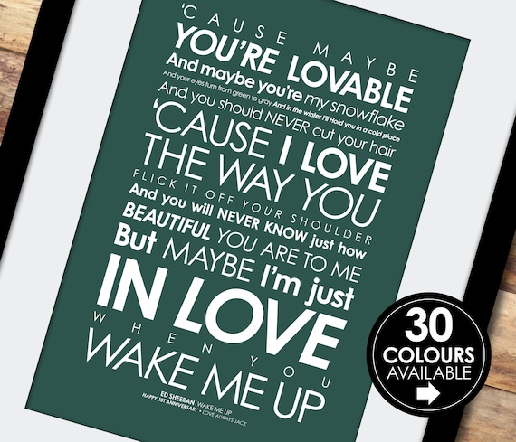 Ed Sheeran Lyrics Wake Me Up