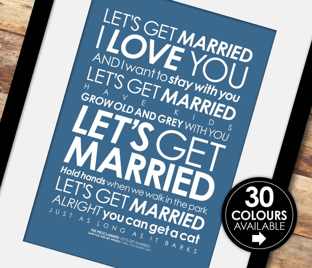 The Proclaimers Lets Get Married LYRICS Print Optional Porn Photo Hd