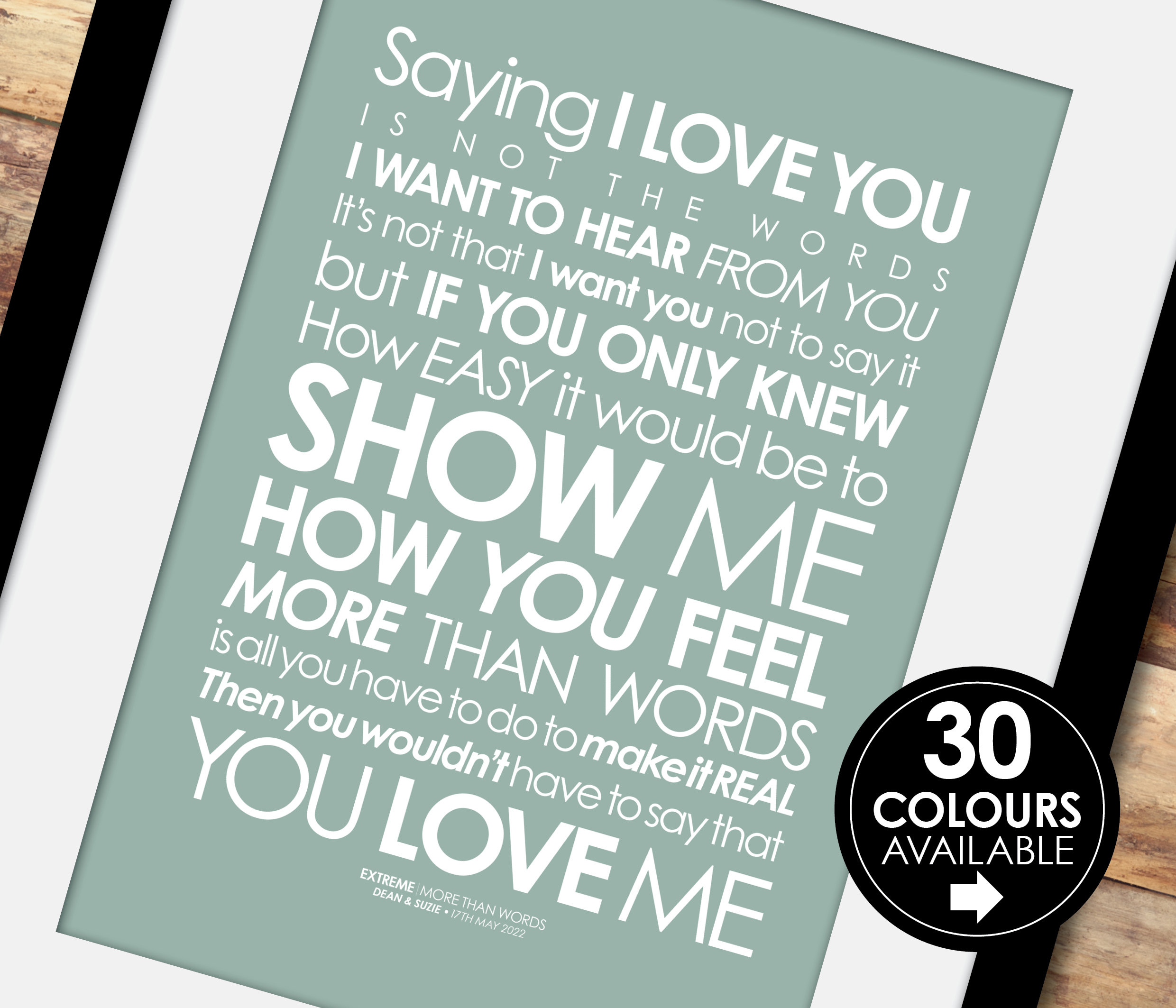 I Love You More Than Words Can Say Lyrics