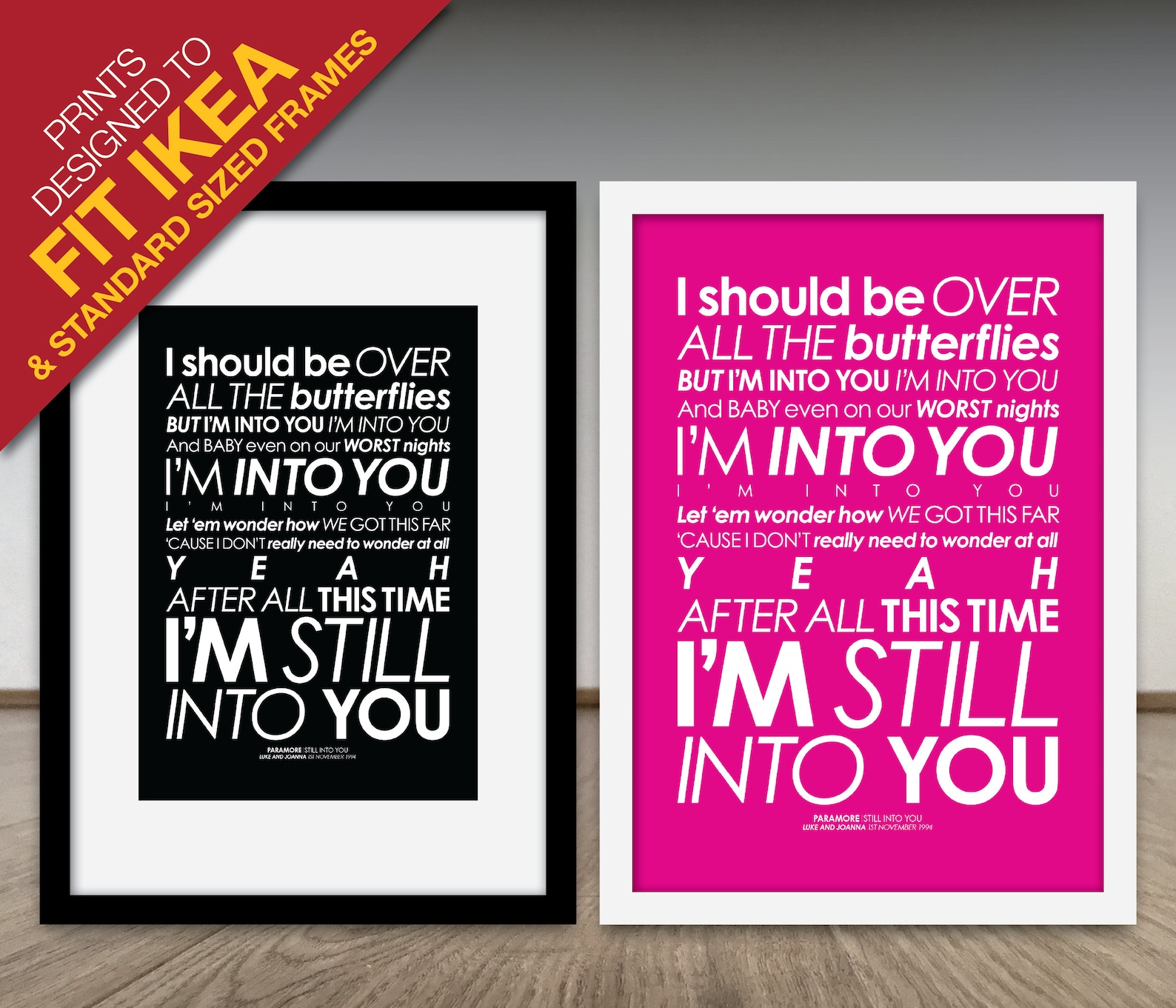 Paramore Still Into You Lyrics Print With PERSONALISED | Etsy