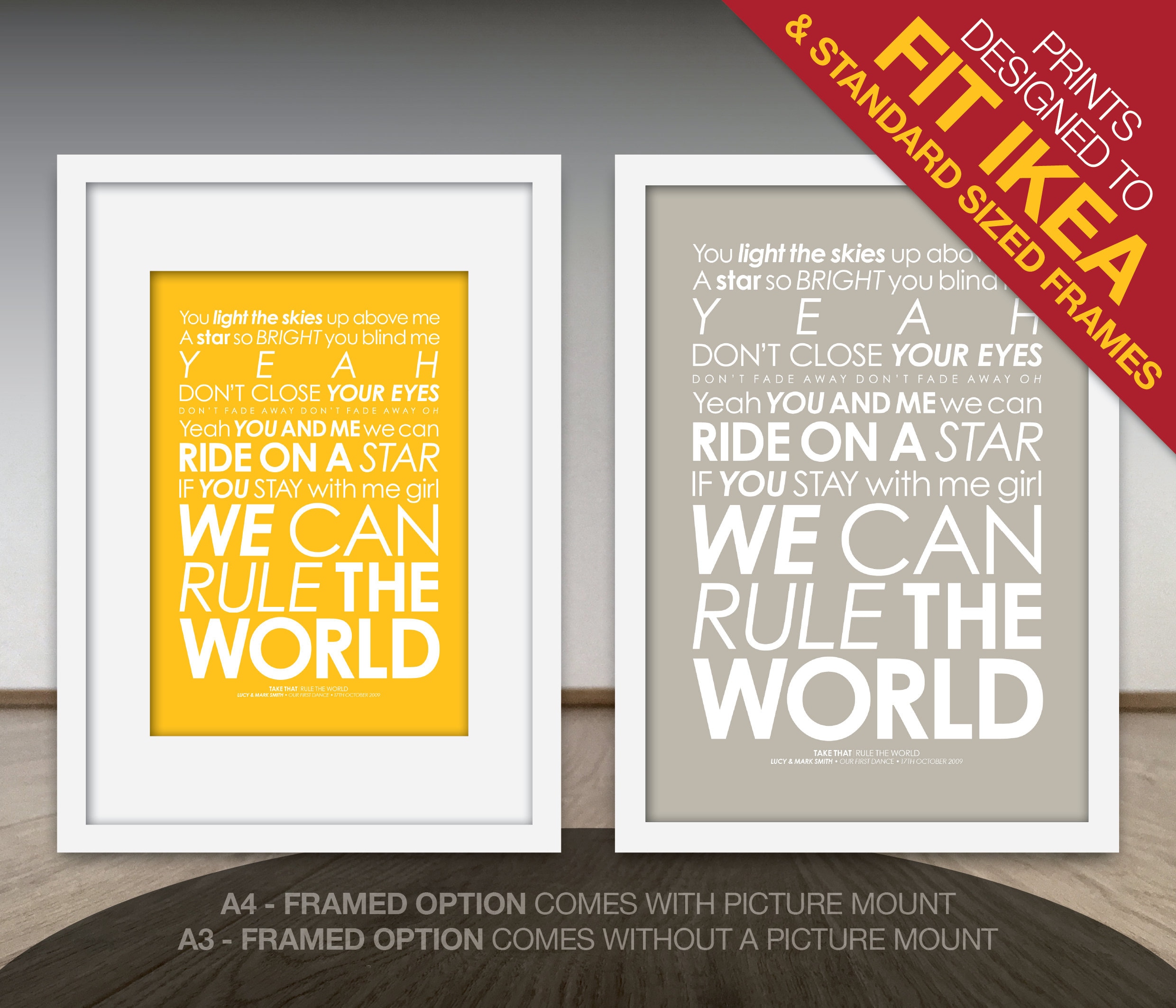 Take that rule the world lyrics print 1st verse option to etsy uk