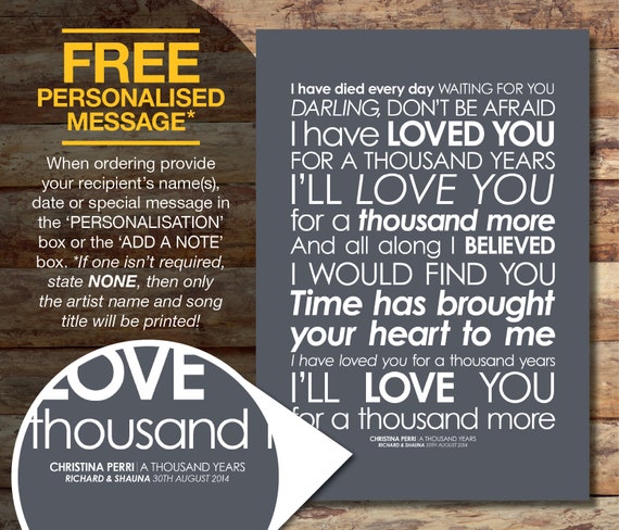 i have loved you for a thousand years i have loved you for a thousand years