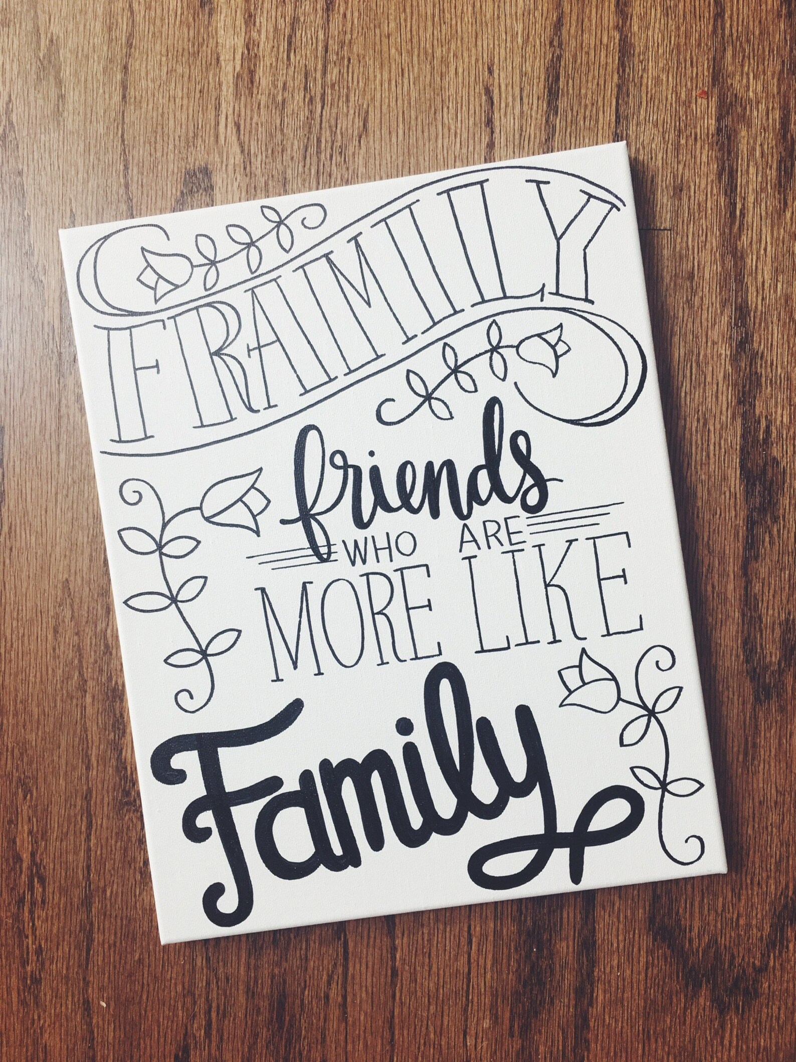 Best friend canvas 11x14 framily Etsy