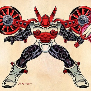 Acroyear, Micronauts, Signed 11 x 17 Color Print by Darryl Young