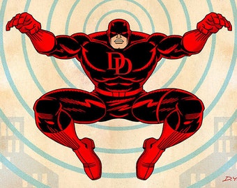 Daredevil, Signed 11 x 17 Color Print by Darryl Young