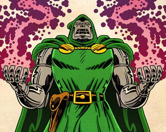 Dr. Doom, Signed 11 x 17 Color Print by Darryl Young
